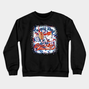 I'm Just Here For The Snacks Baseball 4th Of July Hot Dog Crewneck Sweatshirt